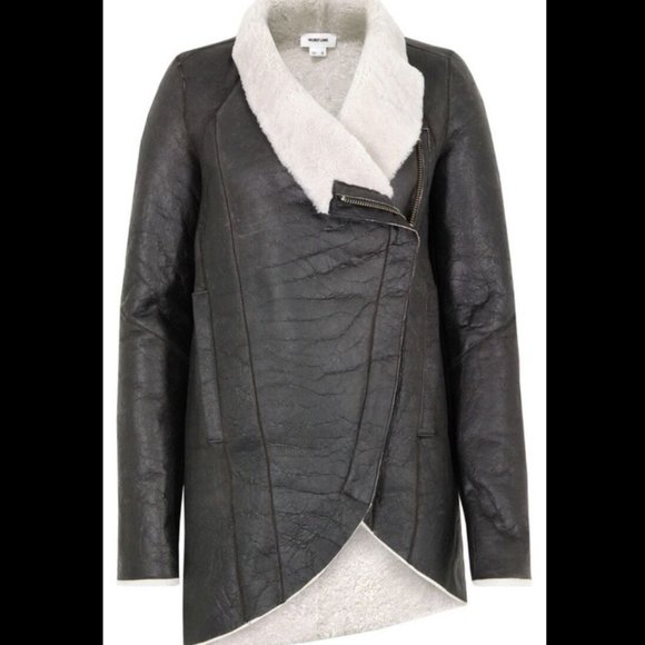 Helmut Lang Weathered Shearling Leather Jacket